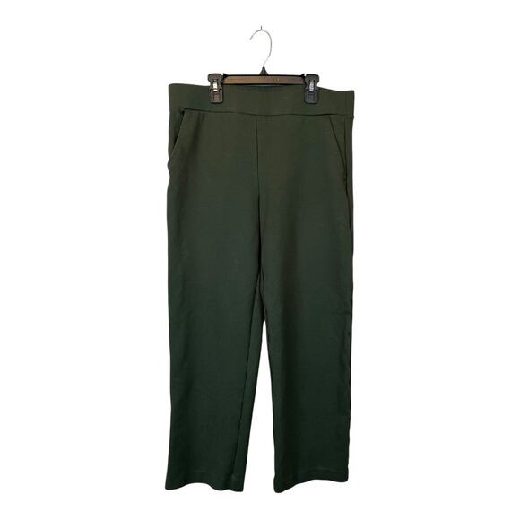 Ann Taylor Loft Olive Green Pull On Womens Trousers Slacks Office Career Large - Picture 1 of 4